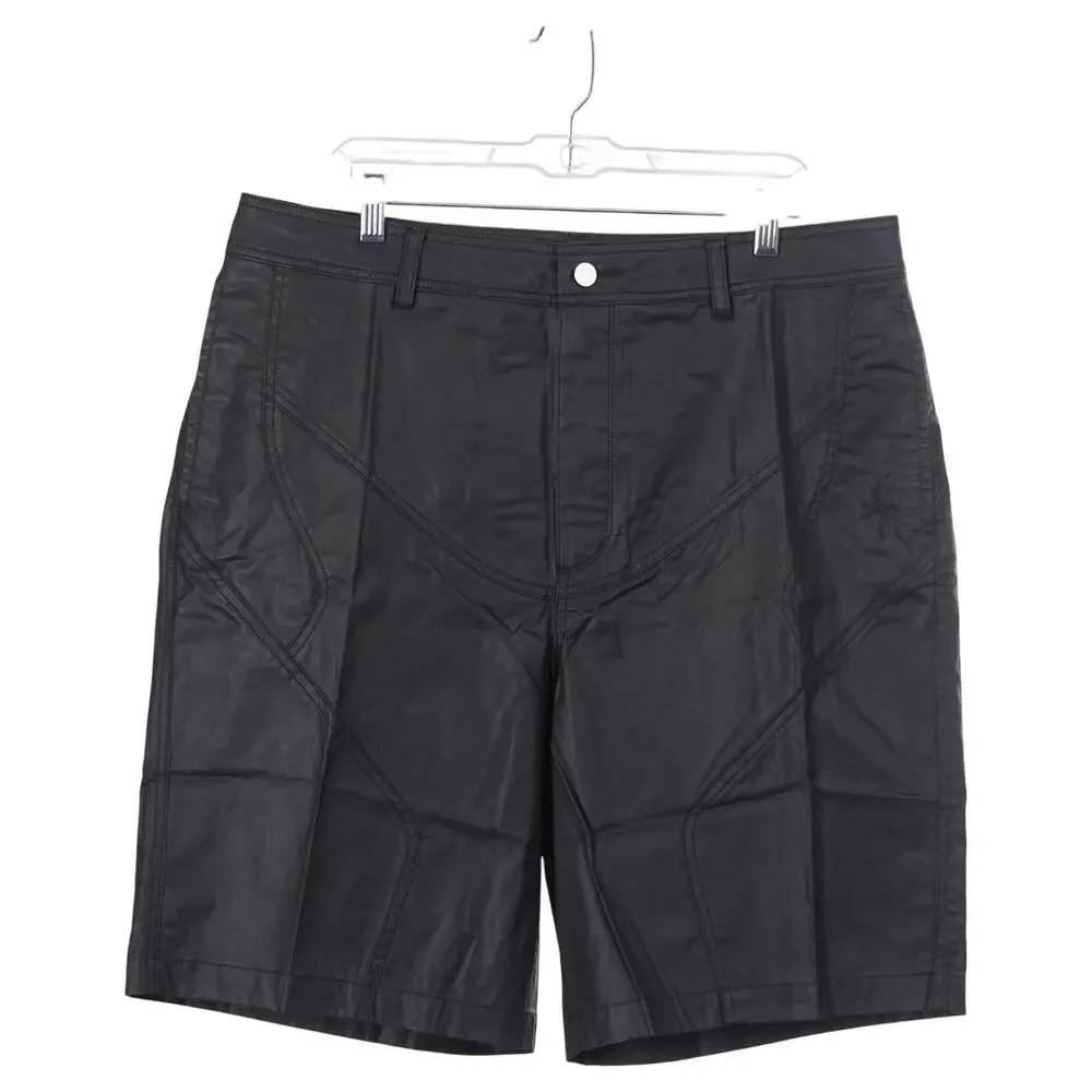 NWT Jordan Nike x Cactus Jack Shorts Men Size 36 Black Coated Waxed Travis Scott